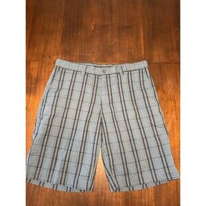 Patagonia Blue Plaid Shorts - Organic Cotton Mens Outdoor Shorts - Size 32